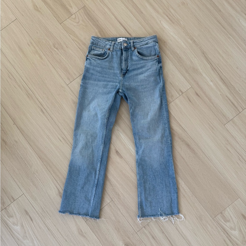 Zara Light Blue Flare Jeans